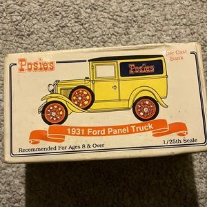 1931 Ford panel truck posies diecast bank